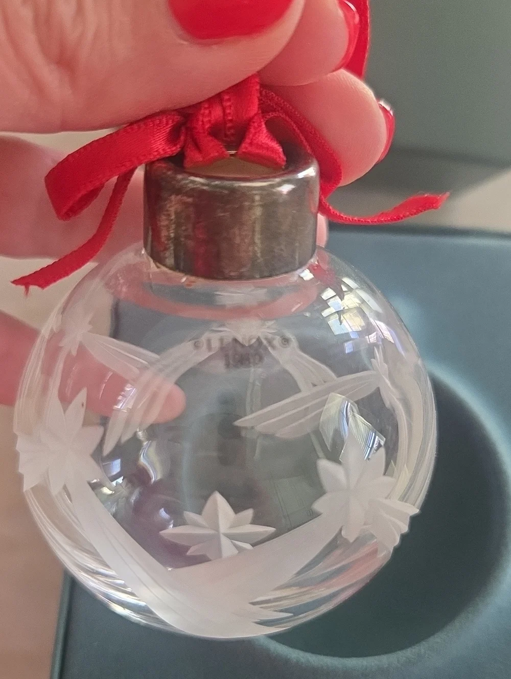 Lenox 1989 Glass Christmas Ornament